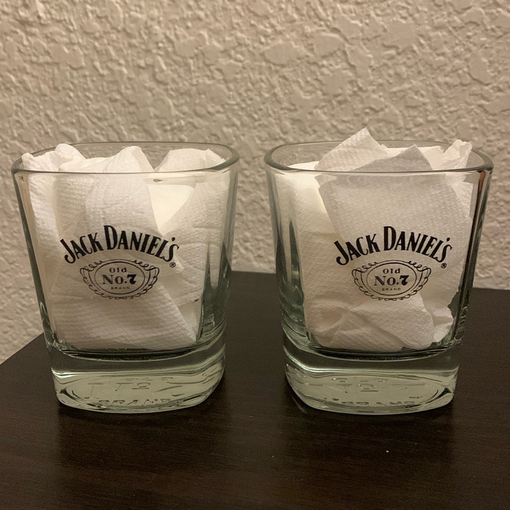 Jack Daniels Old No. 7 whiskey rocks glasses set